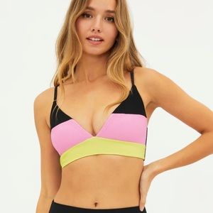 Beach Riot Riza Pink Lemonade Top. Size small